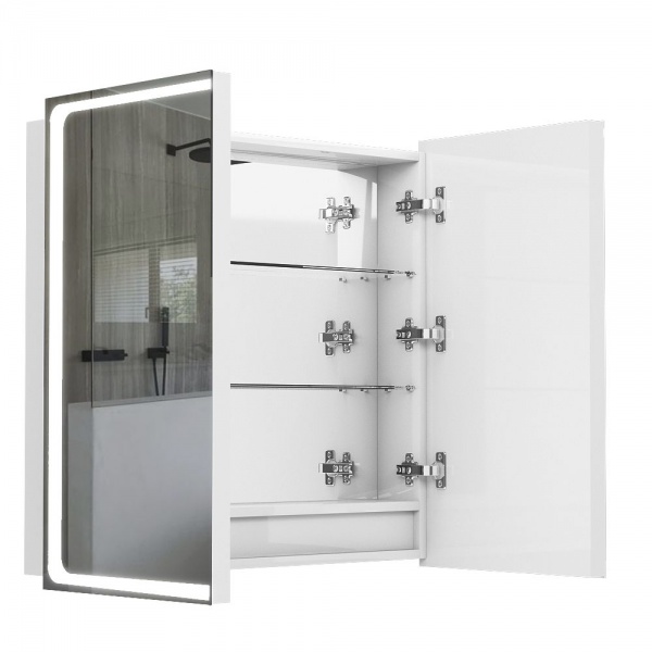 Зеркальный шкаф Aquarius Modena с LED-подсветкой 80 белый 