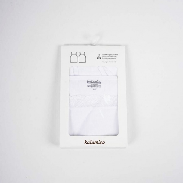 Майка дитяча для дівчинки KATAMINO K128070 2 шт. р.122-128 білий 