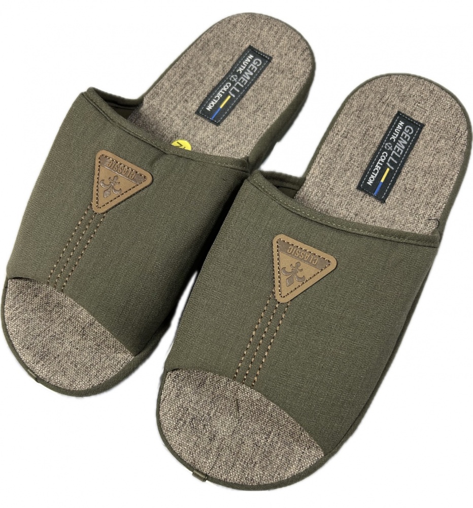 Капці домашні Gemelli Лоренс р.45 хакі