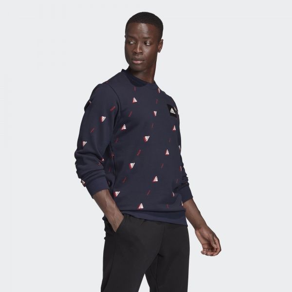 Світшот Adidas MHE Crew GFX FI4037 р. XL темно-синій