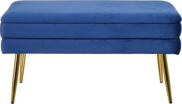 Скриня-пуф Pierre 79,5х37,5х42 см синій 