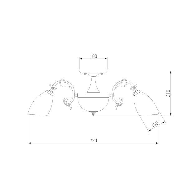 Люстра потолочная Strotskis Ariele 8x60 Вт E27 античная бронза 22010/6+2 