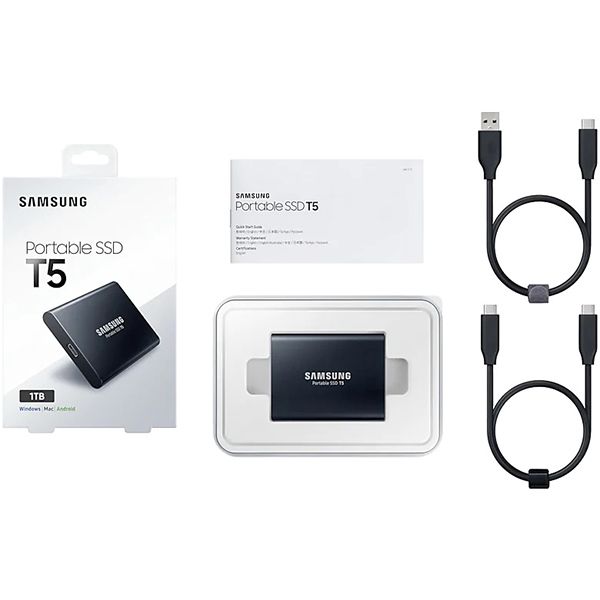 Зовнішній SSD Samsung Т5 1Tb USB 3.1 Gen 2 USB-C 540MB/s Metal