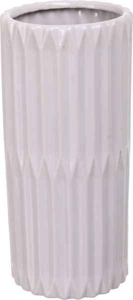 Ваза керамическая серая Clipped 13,5х30 см