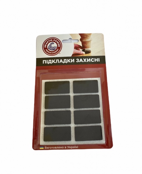 Самоклейка подкладки защитные премиум 20х40 мм черный 8 шт.