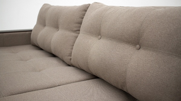 Диван кутовий Кедр ПЛЕЙН правий (Г) капучино 2400x1700x880 мм