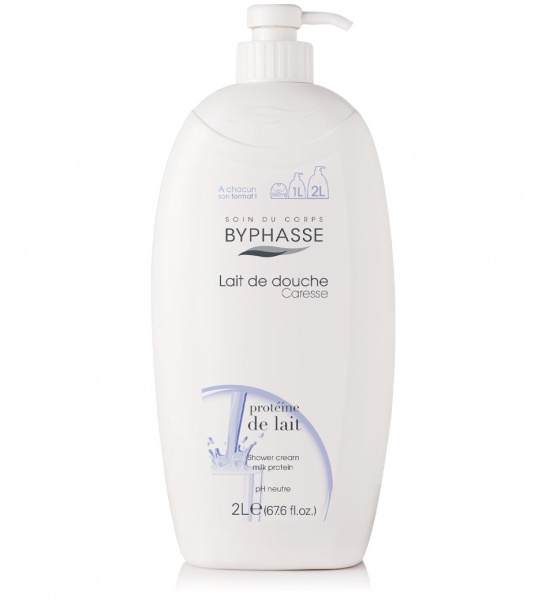 Гель для душа Byphasse Caresse молочный протеин 2000 мл