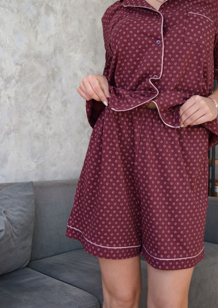 Пижама женская Roksana Unona №1524/16742 р. 42 бордовый