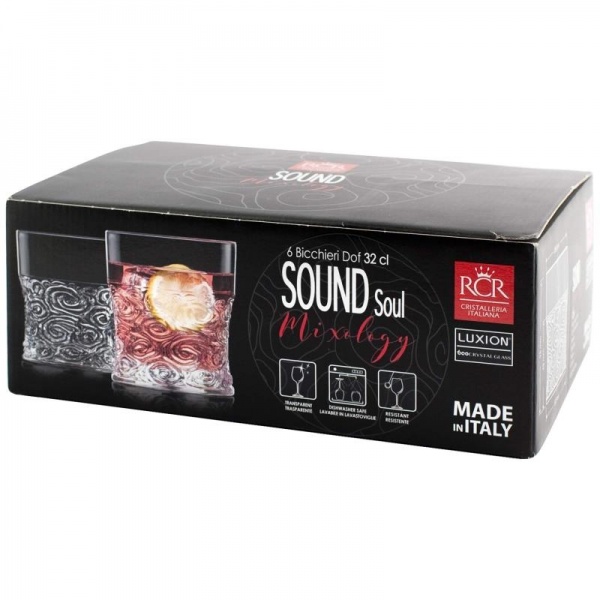 Набор стаканов низких Sound 320 мл 6 шт. RCR 