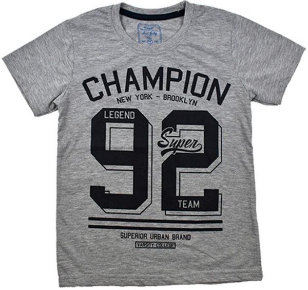 Дитяча футболка Macca Boy р.104 світло-сірий меланж 9000 