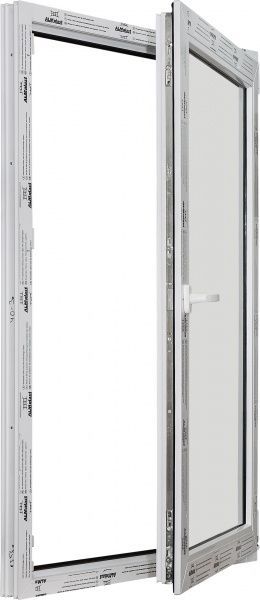 Окно поворотно-откидное ALMplast 60 800x1200 мм правое двухкамерный энергосберегающий стеклопакет 32 мм 