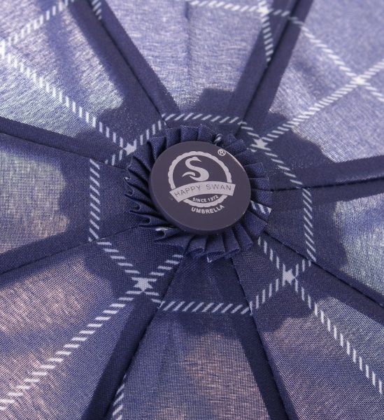 Парасолька Візерунок прямокутний, складна, автомат синій 