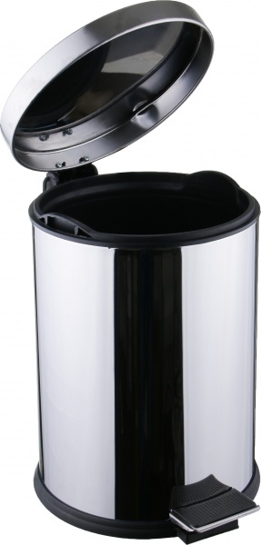 Ведро EFOR Metal с педалью 8000064160070 13 л серебряный 