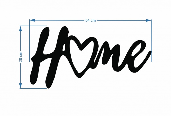 Панно декоративное STEEL CHARACTER Home 28x54 см черный 