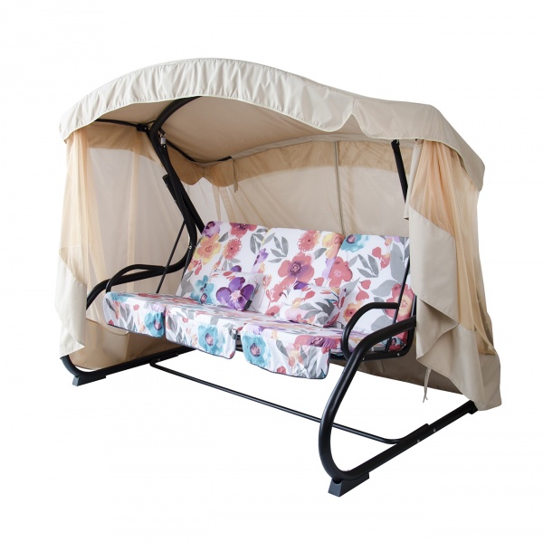 Гойдалка з навісом Vitan Фемелі-2 Квіти акварель 1670 х 2150 х 1500 мм