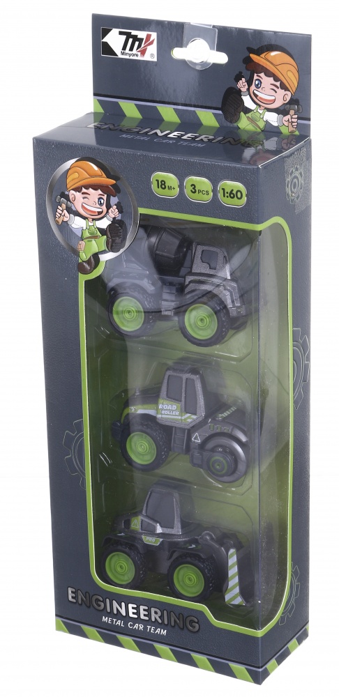 Набор Minyore инерционные машинки зеленые 3 шт. OTB0586003