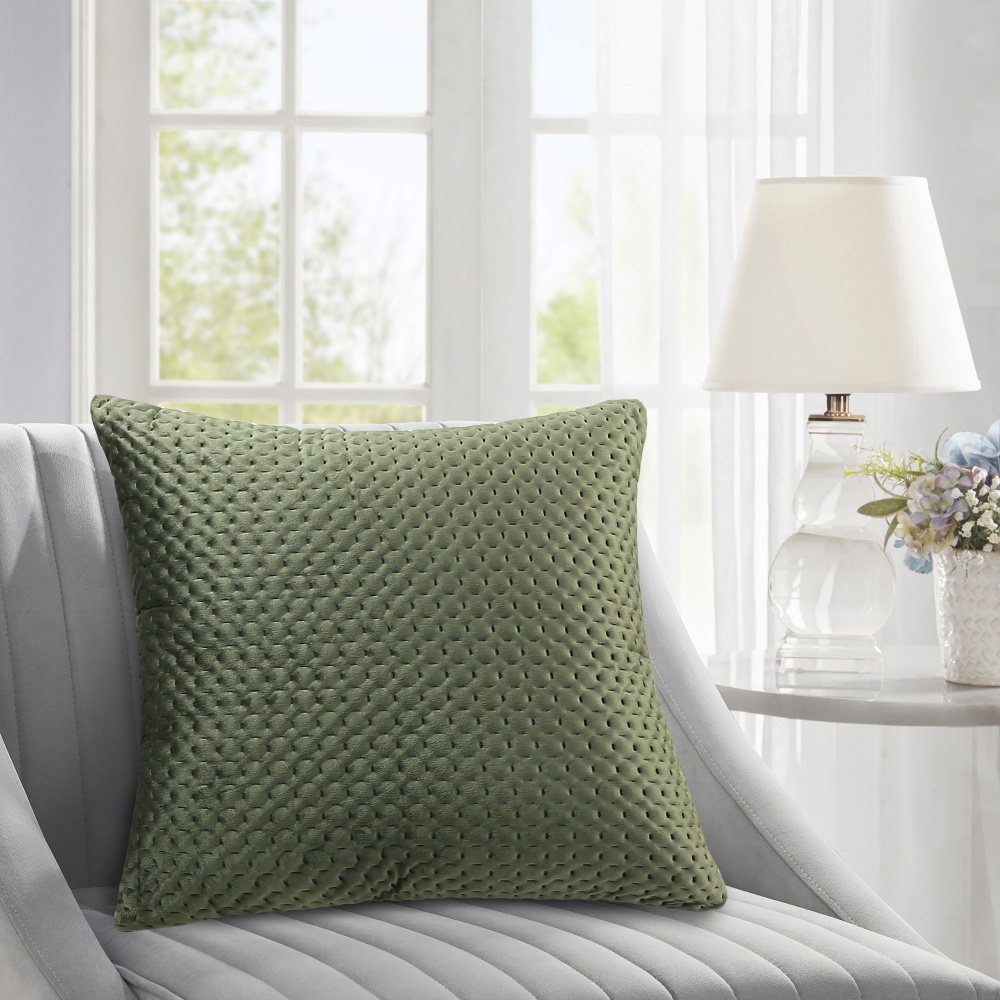 Подушка декоративна 3D Velvet 45x45 см світло-зелений La Nuit