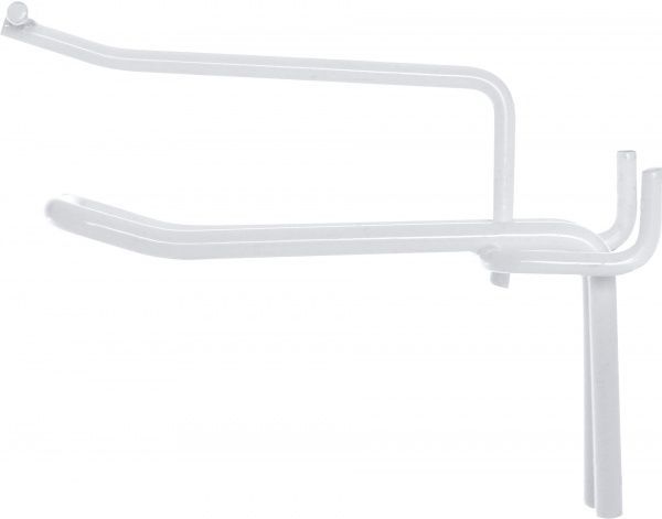 Гачок подвійний під перфорацію з цінникотримачем КДп 100/50Ц-01 Net Profit білий