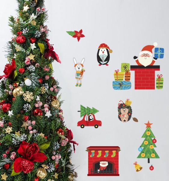 Декоративная наклейка Design stickers Новогодний микс 29,7х42 см