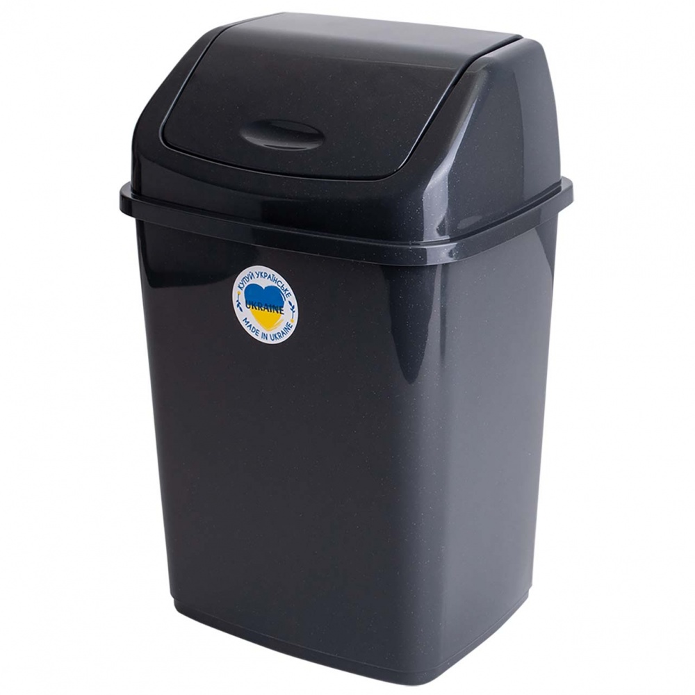 Відро для сміття Алеана 10 л граніт 122063