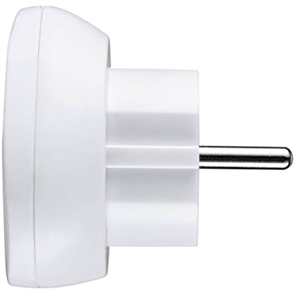 Адаптер туристический USA to Europe с заземлением 1 гн. белый 70059 