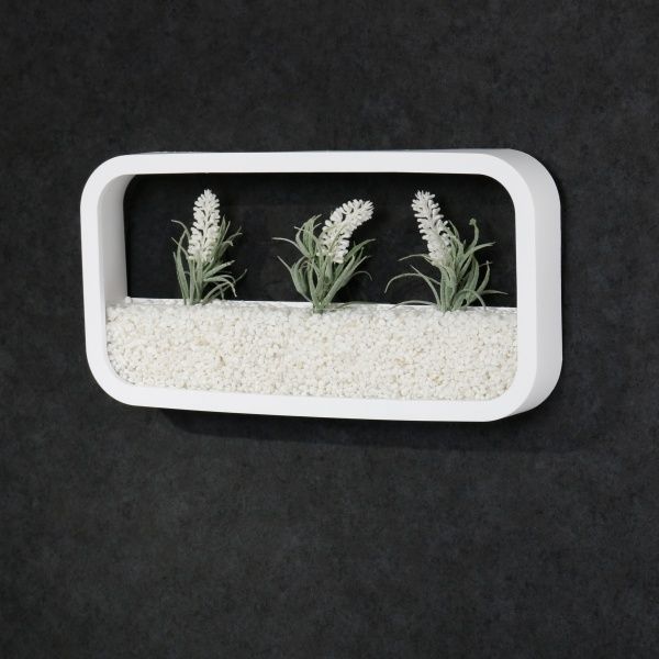 Декор настенный Nature прямоугольный 38x20,5 см белый 