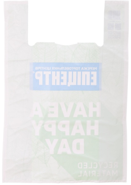 Пакет-майка 50 мкм вторинна переробка 80% 10 кг 400x600 мм 1 шт.