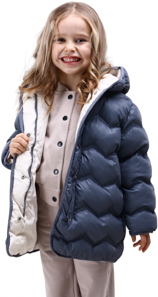 Куртка-пуховик для дівчаток Luna Kids р.130 сірий NCYAJ49779A 01