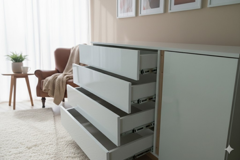 Комод Центр Меблів Porta 1380x905x406 мм дуб артізан/білий глянець