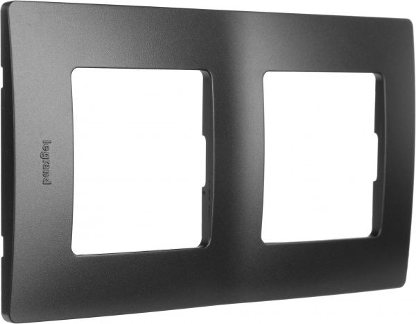 Рамка двомісна Etika 672582 універсальна антрацит