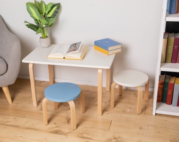 Стіл журнальний прямокутний бук/білий 750x450x500мм 