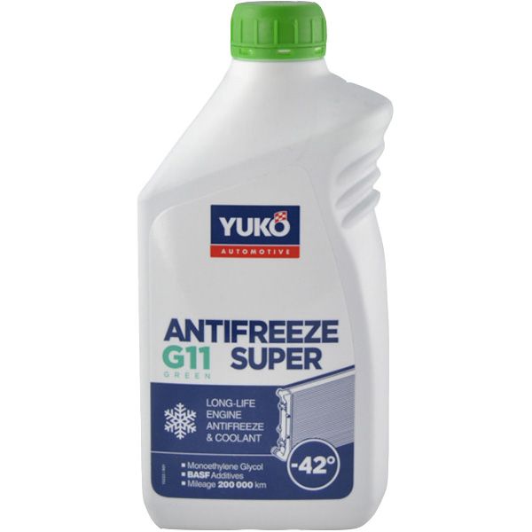 Антифриз YUKO Antifreeze Super G11 - 42 1л 1кг зелений 