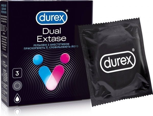 Презервативи Durex Dual Extase 3 шт.