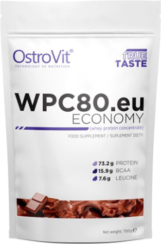 Протеїн Ostrovit WPC80.eu Economy полуниця 0,7 кг 
