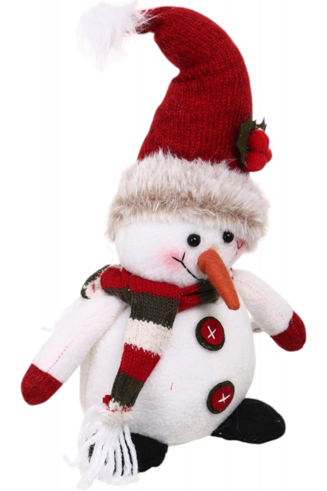 Декорация новогодняя Снеговик весельчак 14х20 см в ассортименте LF2228079AB