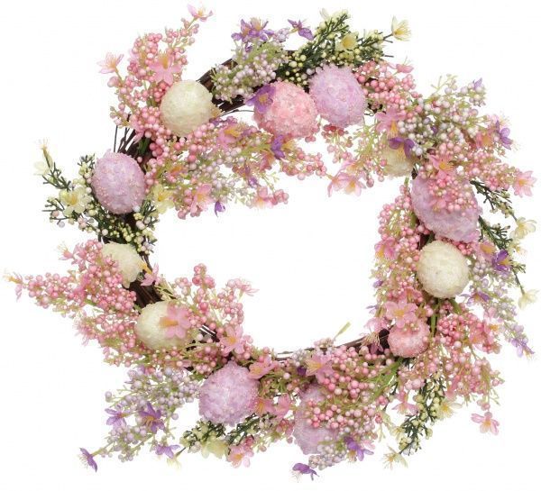 Декорация Венок весенний 42 см HS-31900
