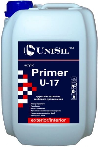 Грунтовка глубокопроникающая UniSil acrylic primer U-17 10 л