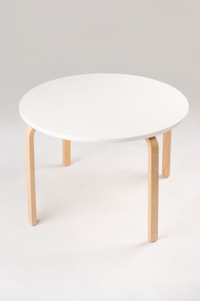 Стол журнальный круглый бук/белый 700x500мм 