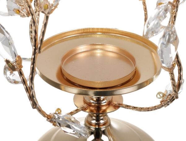 Свічник для широкої свічки Кришталевий паросток 24 см