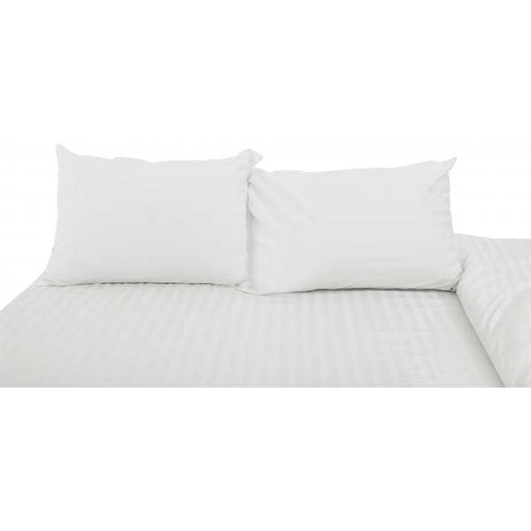 Комплект постельного белья Сатин страйп 1,5 белый Ярослав