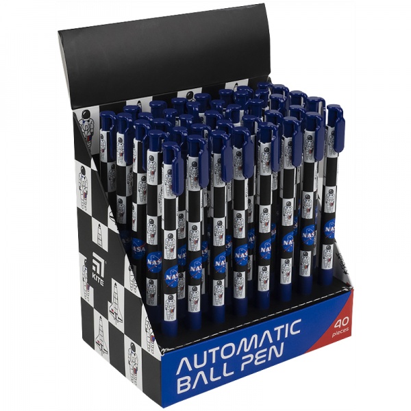 Ручка шариковая KITE NASA синяя NS21-363 