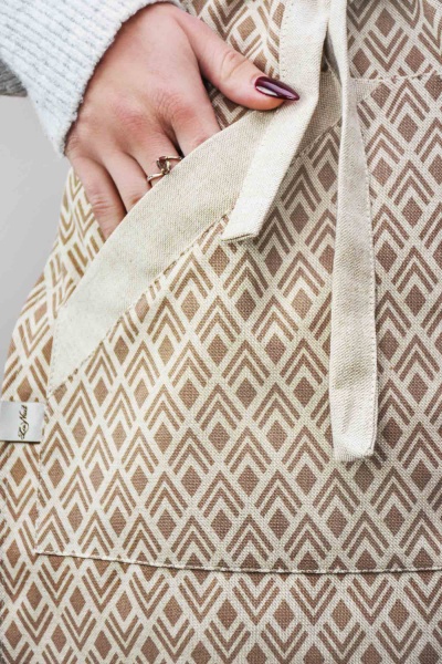 Фартук с нагрудником Joy бежевый рисунок La Nuit