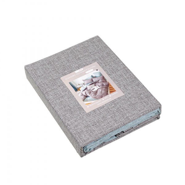 Комплект постельного белья Уединение евро серо-бирюзовый Homeline 