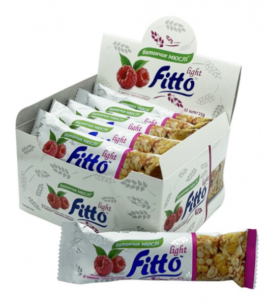 Батончик Fitto Light малина та гліцин 