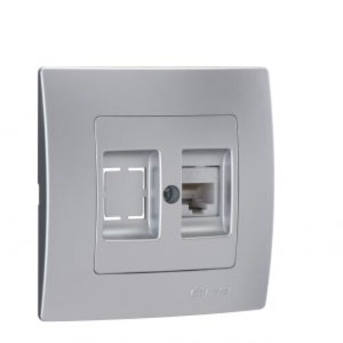 Розетка компьютерная Makel Lillium Natural Kare IP20 серебро 32065035