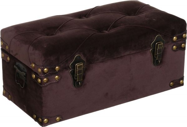 Сундук-пуф Art&Crafts Велюр коричневый 50х25х23 см 