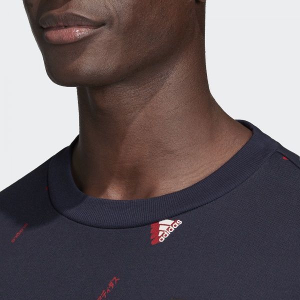 Світшот Adidas MHE Crew GFX FI4037 р. XL темно-синій