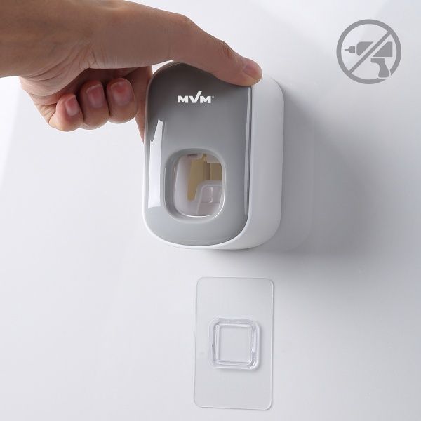 Диспенсер MVM для зубної пасти BP-24 білий із сірим