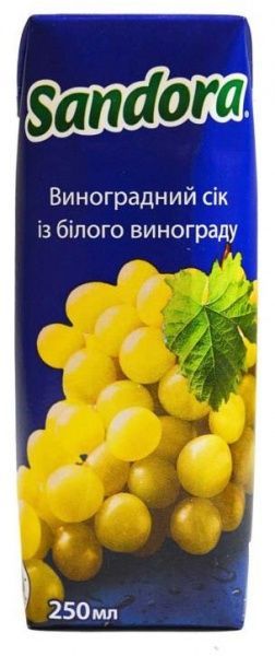 Сік Sandora Виноградний білий 0,25л 