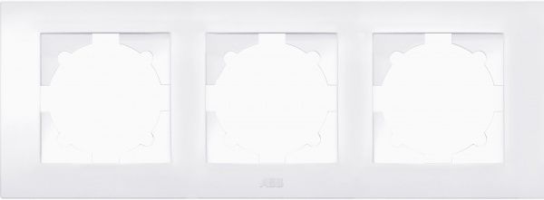 Рамка тримісна ABB Cosmo універсальна білий 612-010200-227